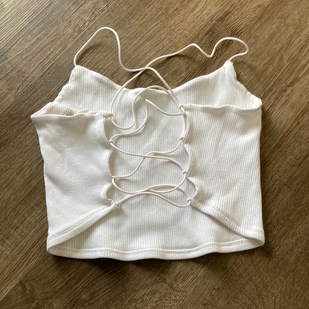 Strappy backless crop